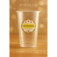 50 Pcs Plastic Cups 22oz THICK contents 50pcs 22 oval U cup 22oz 22 oz mypackaging vplast * *