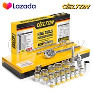 DELTON King Tools ชุดเครื่องมือ ประแจ ชุดบล็อก 24 ชิ้น ขนาด 1/2 นิ้ว (4 หุน) ชุดประแจ KING TOOLS SER
