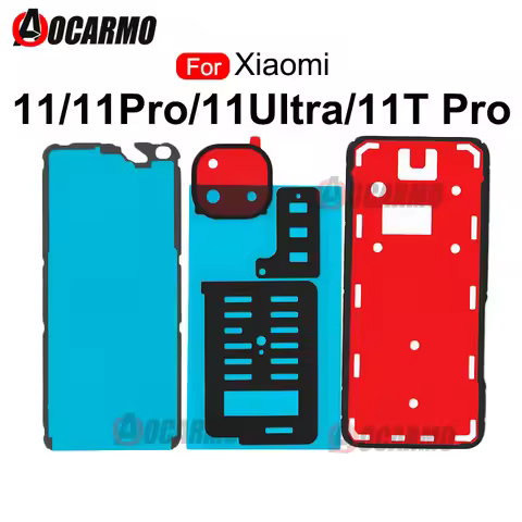 Aocarmo For Xiaomi 11 Pro Ultra 11u Mi 11T Pro Front LCD Back Adhesive Rear Glass Cover Adhesive Cam