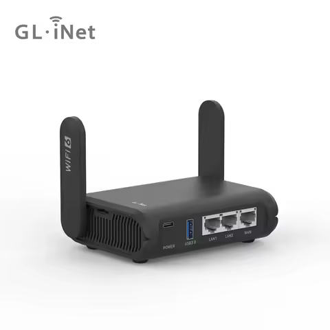 GL.iNet GL-AXT1800 (Slate AX) Wi-Fi 6 Gigabit Travel Router,Client&Server, OpenWrt, Adguard Home, Pa