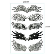12.061 Wings Tattoo Stickers Black Water Transfer Stickers Ready Stock Hot Sale Waterproof Tattoo St