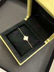 VCA Van Cleef & Arpels白貝母單花四葉草小號手鏈