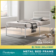 Metal Single Bed Frame With Mattress Affortable Bed Frame / Budget Bed Frame Katil Besi / 床架 Flexidesignx VITA