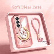 YBD Phone Case For Tecno Camon 40 Pro CM5 CM6 CM7 Flat Bear Moon Rabbit Cute Silicone Soft Shell