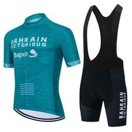 2026 Bahrain Team Cycling Clothing Man's Summer MTB Bike Suit Short Sleeve Bike Clothes Ropa Ciclism