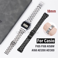 NWA 18mm Stainless Steel Watch Strap for Casio F-91W F105/108/A158W/168 AE1200/1300 Universal Thin M