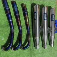 ท่อเวฟ125 คอไทเทเนียมแท้+ปายสแตนเลส304 แบบเงา ใส่ได้ตรงรุ่น