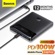 Baseus 100W Power Bank 20000mAh Blade Series PD Type-C Fast Charging Powerbank Quick Charge Laptop Tablet Phone
