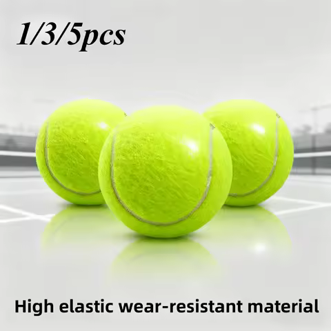 1/3/5pcs High Elasticity Tennis Ball Elementary Match Training Durable Ball Fans Practice Durable Te