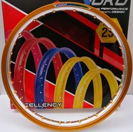 วงล้อ YOKO โยโกสีเงินขอบสีทองวินเทจขอบยกแพ็กคู่ ขอบ 17 1.40 ขอบ17 1.40 แถมยางรองวงล้อ 1 คู่