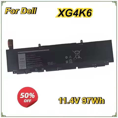 56Wh 5XJ6R 97Wh XG4K6 Laptop Battery for Dell XPS 17 9700 9710 Precision 5750 5760 Bateria 11.4V Rep
