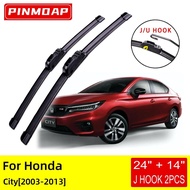 For Honda City 2003 2004 2005 2006 2007 2008 2009 2010 2011 2012 2013 Front Wiper Blades Brushes Cut