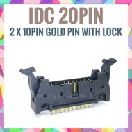 IDC Gold Plated connector 20pin male with lock 20p connector