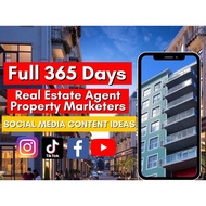 Laman Lega 365 Days Real Estate Agent/Property Agent Full Year Social Media Content Ideas