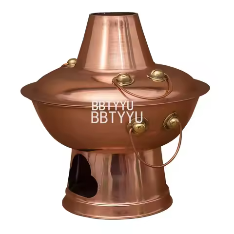 Copper hot pot Red copper thickened double flavor pot Old Beijing stove Instant boiled mutton charco