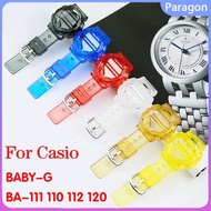 34A Pin Buckle Men's and Women's Sports Watch Strap Case Resin Transparent Watch Strap 14mm Suitable for BABY-G BA-110 111 112 120