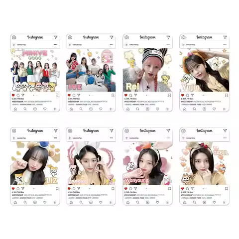 8pcs/Set Kpop gidle I FEEL transparent Lomo Cards Girls Group MINIVE HD Photo Card Boy Group Clear C
