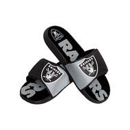 Las Vegas Raiders NFL Mens Colorblock Big Logo Gel Slides - L