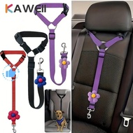 KAWEII Dog Car Safety Belt, Safe and Comfortable Pet Leash, Adjustable Harness N6BL