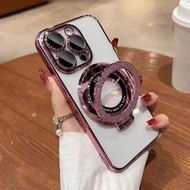 1pc Electroplated Bracket TPU Phone Case Suitable For IPhone 15 Pro Max/16 Pro Max/16 Pro/14 Pro Max