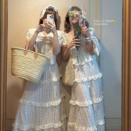 BNKBRAND LAYER SKIRT กระโปรงยาวเลเยอร์ผ้าลูกไม้ ดีเทลเชือกปรับระดับ (สินค้าพรีออเดอร์บางไซส์และสี)