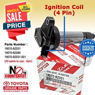 (100% Original) Avanza Rush (2007-2013) Plug Coil (4 Pin) F601 F602 F700 19070-BZ030 19070-BZ031 190