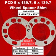 Spacers 5x139.7 6x139.7 Wheel Spacer Shim Washer (2 Pieces per set)