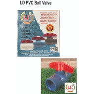 LD PVC Ball Valve Socket or Threaded Stopcock ( 1/2inch, 3/4inch, 1inch, 1-1/4inch, 1-1/2inch, 2inch
