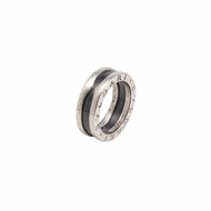 BVLGARI B.ZERO1彈簧戒指單圈慈善款AG925銀/黑陶瓷48戒指