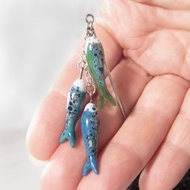 沙丁魚吹製玻璃領針