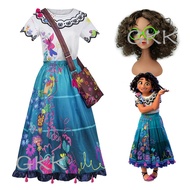GK Encanto Mirabel Costumes Dress for Women Adult Disney Anime Cosplay Costume Wig Free Glasses Suit
