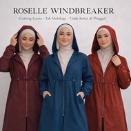 [HAZEL TD] HOODIE #JACKETMANIS MUSLIMAH WATERPROOF (ROSELLE)