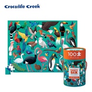 Crocodile Creek生物主題學習桶裝拼圖/ 鳥類世界/ 100片