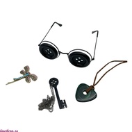 liweikeaa 4 Pcs Button Eyes Glasses Necklace Halloween Merchandise Cosplay Accessories