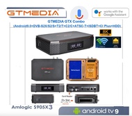 GTMEDIA GTX Combo 8K S905X3 9.0 + DVB-S2X /T/ T2 /C/C2 ATSC-T ISDB-T CA CI ชุดเครื่องรับสัญญาณทีวีดาวเทียมอัจฉริยะกล่องด้านบน