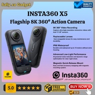 [ReadyStock]Insta360 X5 Waterproof 8K 360° Action Camera Built-in Wind Guard 3-Hour Battery Stabiliz