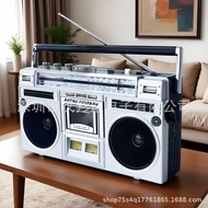 Classic vintage radio player fortuneretro Transparent cassette tape player, nostalgic tape player