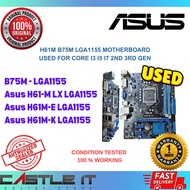 Asus Msi Gigabyte H61M B75M Z77 LGA1155 Motherboard Used for Core i3 i5 i7 2nd 3rd Gen