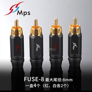 ไต้หวัน Mps 8 มม.ทองเหลืองชุบทองปลั๊ก Rca สัญญาณสายเชื่อมต่อปลั๊ก Lotus คุณภาพสูง Audio Video อุปกรณ