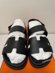 Hermes  Genius sandal Black 黑色 男裝 拖鞋 二舅鞋 Chypre