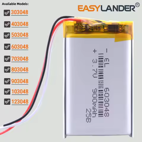 3Wires 3.7V 303048 PLIB polymer lithium ion / Li-ion battery 403048 503048 603048 703048 803048 9030