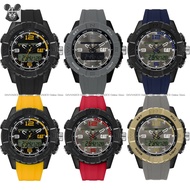 Caterpillar CAT Watches MG-164 Men's CARDIFF Ana-Digit Quartz 49mm Silicone Strap *Original