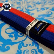 sabuk taekwondo biru strip merah