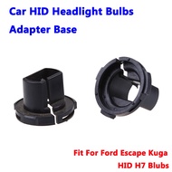 2Pcs HID H7 Headlight Adapter Base XENON Bulbs Holder Socket Fit For Ford Escape Kuga Convert Retainers Car Accessories