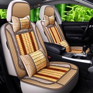 ST-🌊Car Seat Cushion Summer Bamboo Wooden Bead Single-Piece Car Van Universal Truck Seat Cover Front Seat Cover Summer S