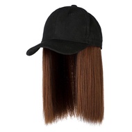 Visors Topi Rambut Palsu Lelaki Perempuan Fake Hair Cap topi wanita rambut palsu