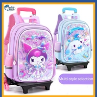 Kuromi School Bag Trolley Student School Bag Wheeled Trolley Bag Girl Backpack