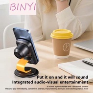 BINYI Mobile Phone Stand, Adjustable 360° Wireless Smart Bluetooth Speaker, Bluetooth Induction Port