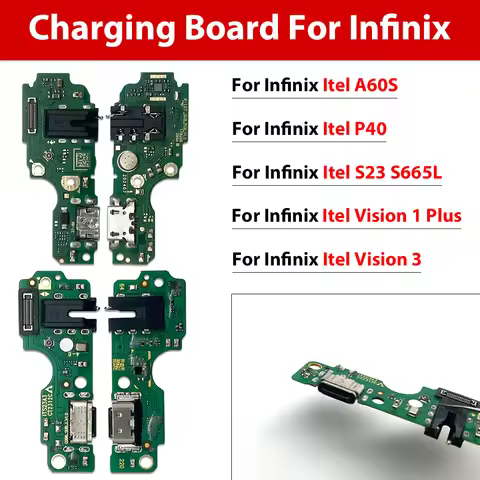 Top USB Charge Port Jack Dock Connector Charging Board For Infinix Itel A60S P40 S23 S665L Vision 1 