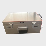 Stainless Steel Box Can't Burn Extra Thick Password Fireproof Waterproof Safe Storage Box Money Box 